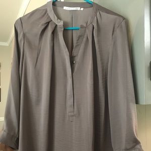 Taupe silky blouse